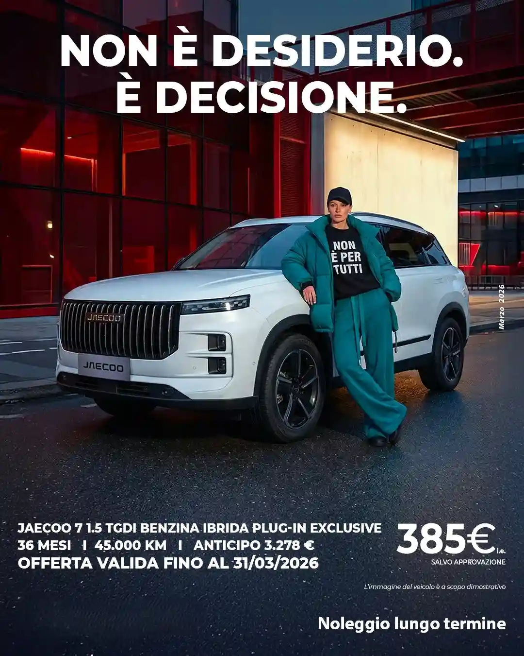 JAECOO 7 1.5 TGDI BENZINA IBRIDA PLUG-IN EXCLUSIVE  385€  36 MESI | 45.000 KM | ANTICIPO 3.278 €