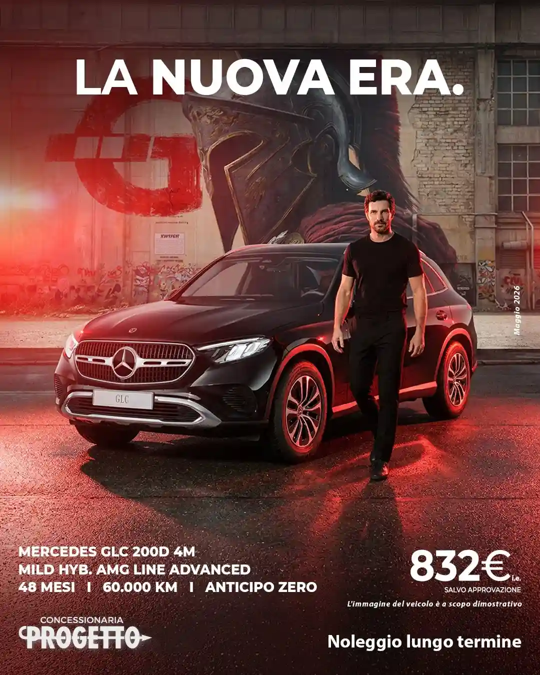 230-MERCEDES GLC 200D 4M  832€  MILD HYB. AMG LINE ADVANCED